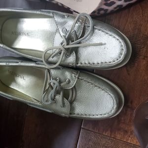 Merona gold boat shoes size 7